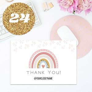 24 Premium Personalized Business Thank You Cards